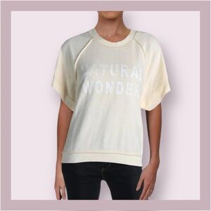 Free People Buttercream Natural Wonder Reverse Crewneck Sweatshirt